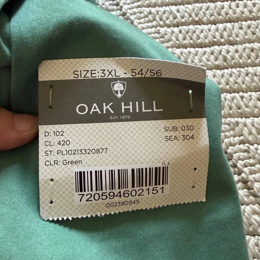 Oak Hill Mens 3XL 54R 56R Teal Cotton Blend Sport Coat Blazer NWT PL10213320877